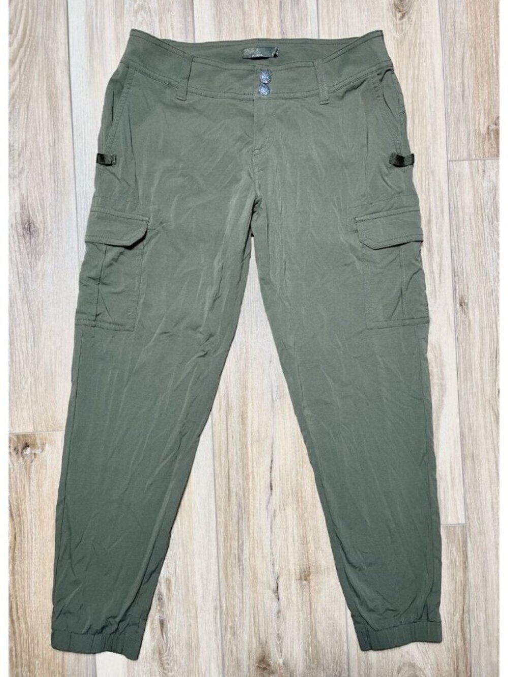 Prana Sage Green Lightweight Cargo Jogger Pants - Women Size 4